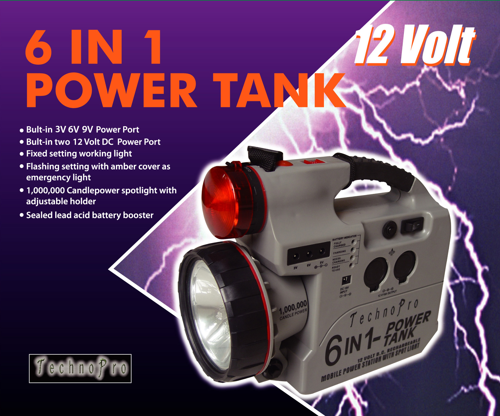 TechnoPro Telescope Power Tank 12v Power Supply - Click Image to Close